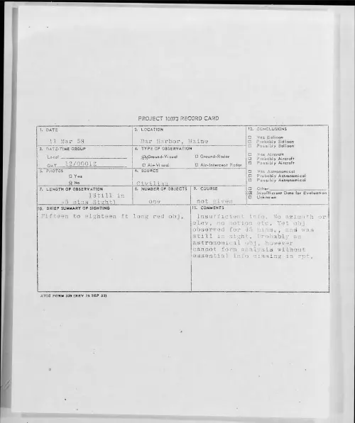First page of 1958.03 - 6964117 - Bar Harbor, Maine