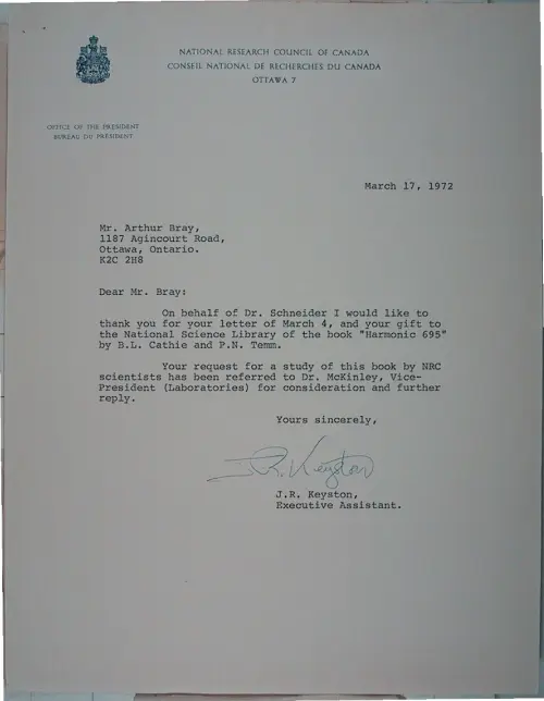 First page of Wilbert Smith Archives Files Box 1131 06 1131-06-p046