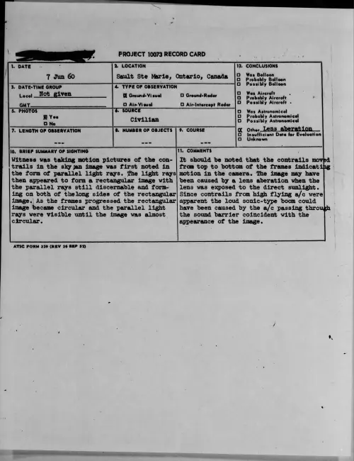 First page of 1960.06 - 7813480 - Sault Ste Marie, Ontario, Canada