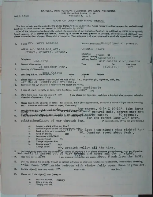 First page of Wilbert Smith Archives Files Box 1131 08 1131-08-p024