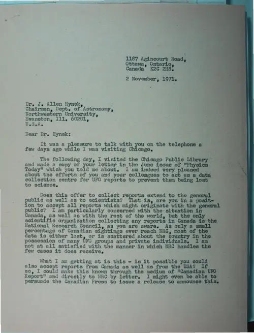 First page of Wilbert Smith Archives Files Box 1130 10 1130-10-p175