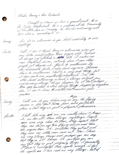 First page of Charlie Red Star Notes 2