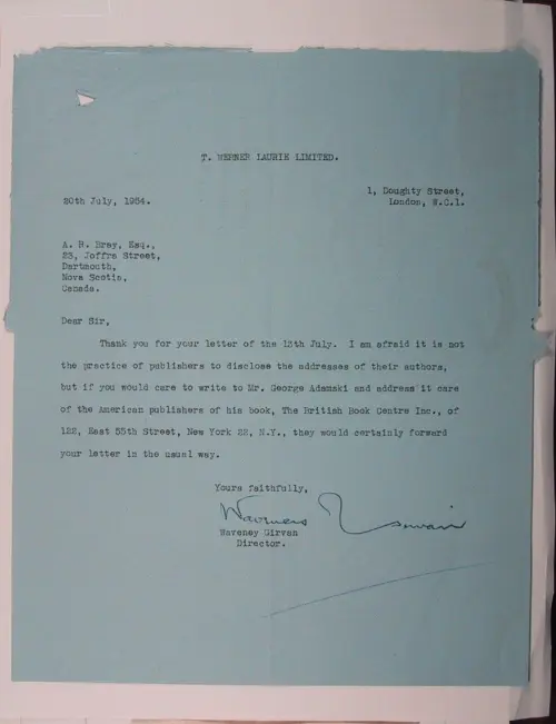 First page of Wilbert Smith Archives Files Box 1130 04 1130-04-p091