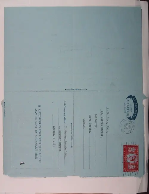 First page of Wilbert Smith Archives Files Box 1130 04 1130-04-p092