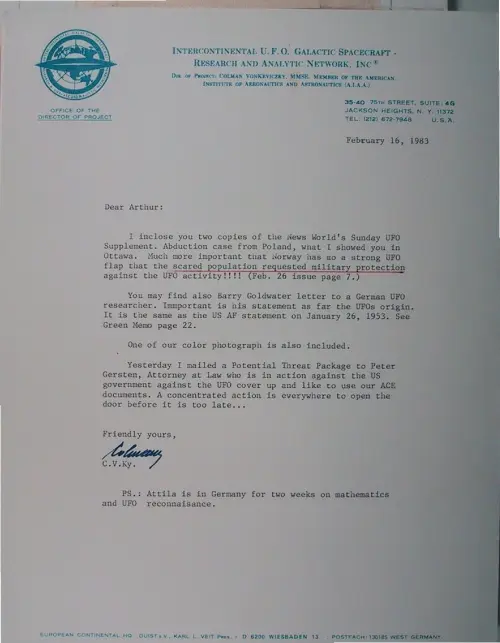 First page of Wilbert Smith Archives Files Box 1130 21 1130-21-p253