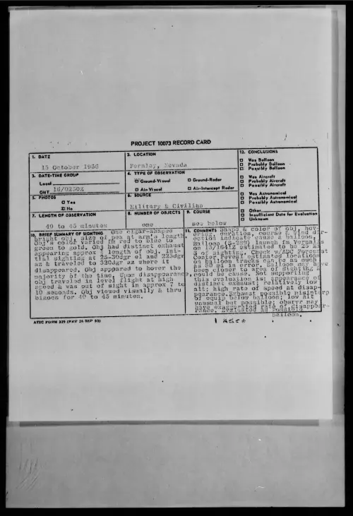 First page of 1956.10 - 7071990 - Fernloy, Nevada