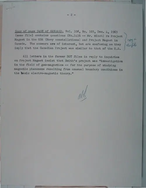 First page of Wilbert Smith Archives Files Box 1131 10 1131-10-p056