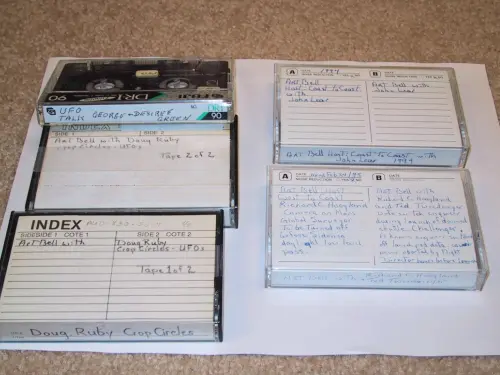 First page of Wilbert Smith Archives Files Audio Cass Tapes 3