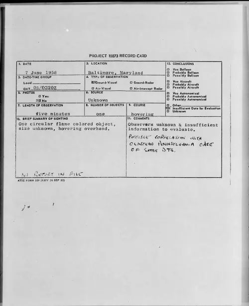 First page of 1956.06 - 6786264 - Baltimore, Maryland