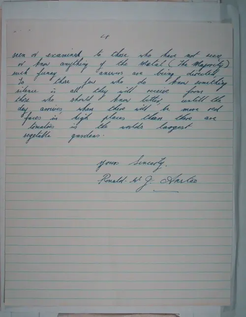 First page of Wilbert Smith Archives Files Box 1131 19 1131-19-p110