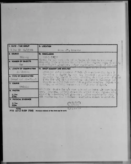 First page of 1953.05 - 6384753 - Goose AFB, Labrador