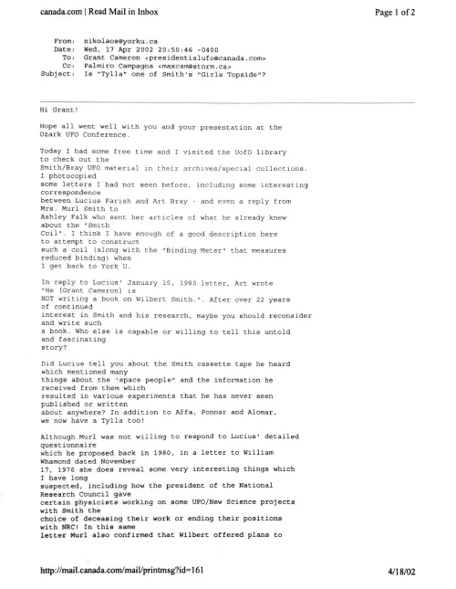 First page of Canada Smith Nukes and Experiments