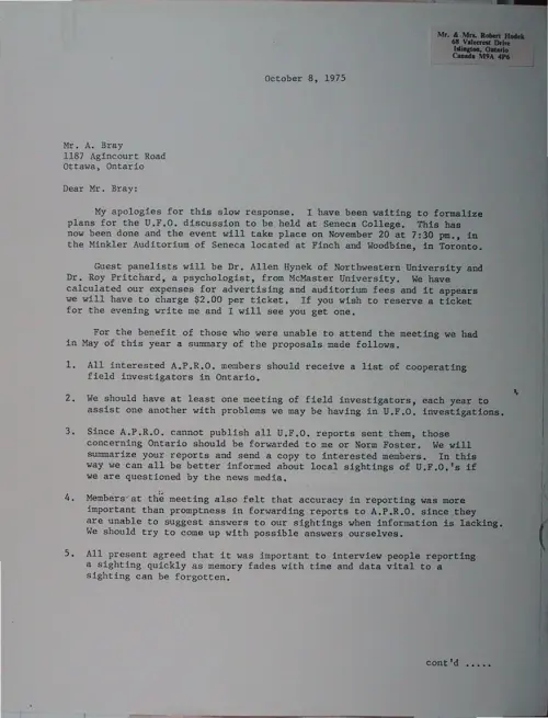 First page of Wilbert Smith Archives Files Box 1130 05 1130-05-p023
