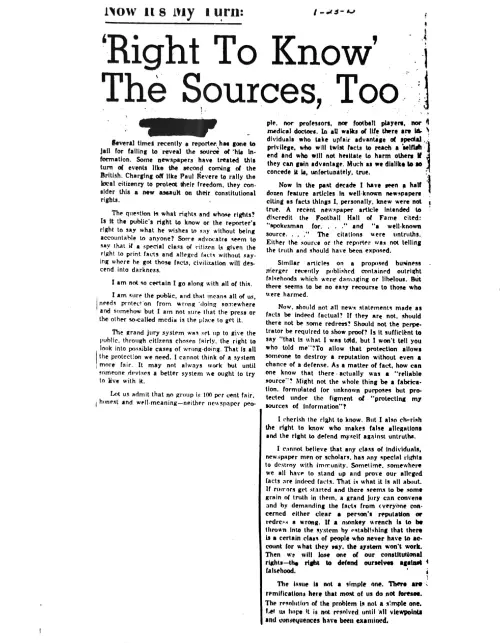 First page of Dr. Eric Walker Walker Right to Know