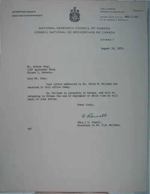First page of Wilbert Smith Archives Files Box 1131 19 1131-19-p125