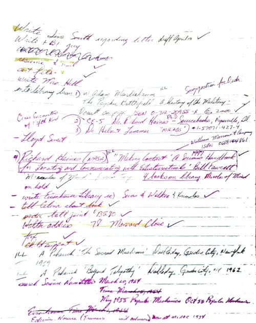 First page of UFO notes 1