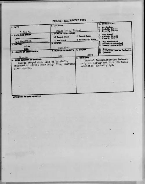 First page of 1959.01 - 9078713 - Dodge City, Kansas