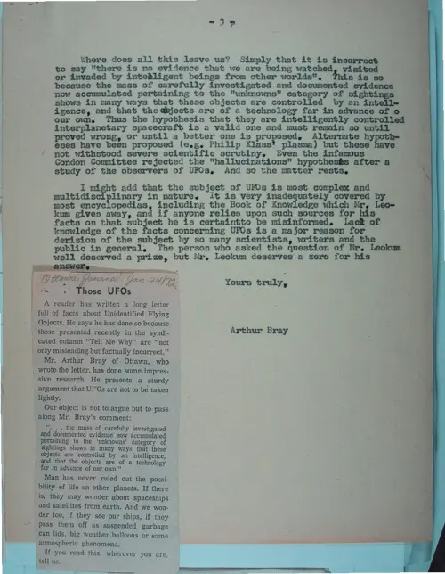 First page of Wilbert Smith Archives Files Box 1131 07 1131-07-p022