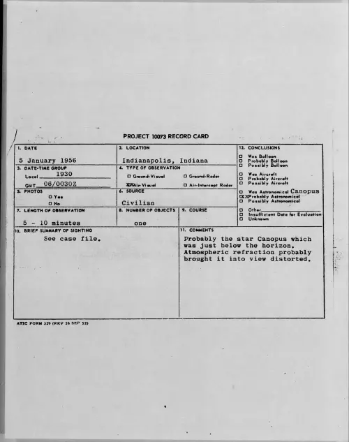 First page of 1956.01 - 7340174 - Indianapolis, Indiana