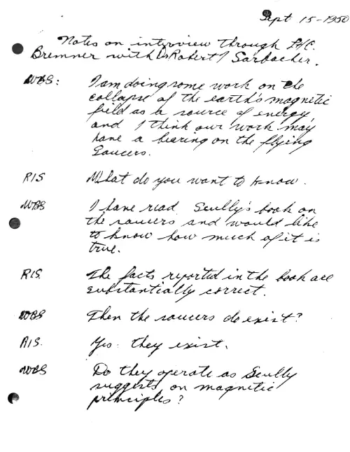 First page of Canada Sarbacher Interview