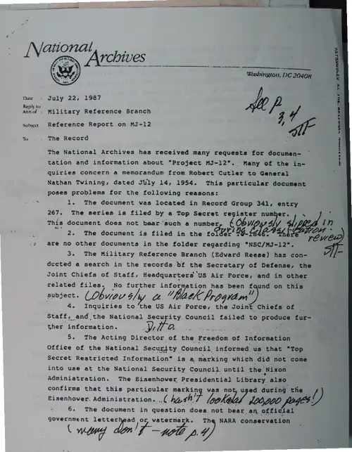 First page of Wilbert Smith Archives Files Box 1131 02 1131-02-p156