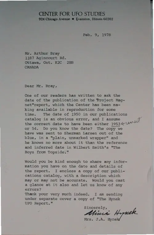 First page of Wilbert Smith Archives Files Box 1130 10 1130-10-p103
