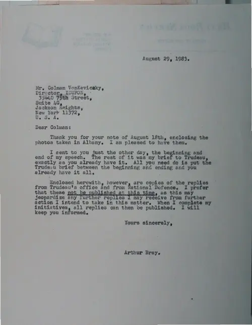 First page of Wilbert Smith Archives Files Box 1130 21 1130-21-p241