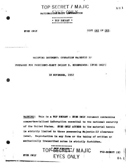 First page of MJ-12 Document