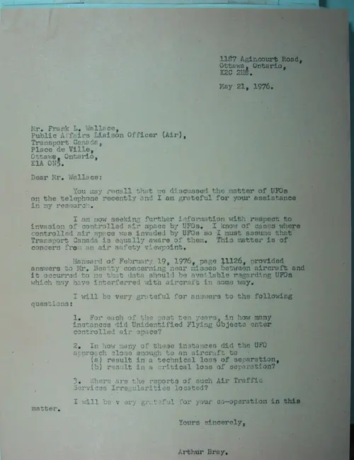 First page of Wilbert Smith Archives Files Box 1130 18 1130-18-p045