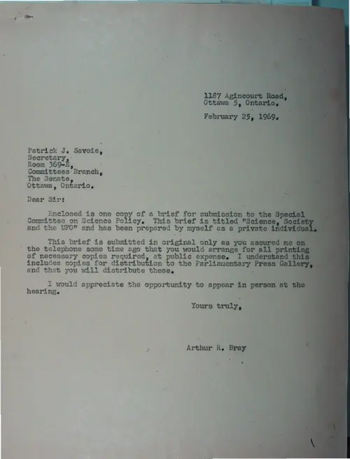 First page of Wilbert Smith Archives Files Box 1130 11 1130-11-p071