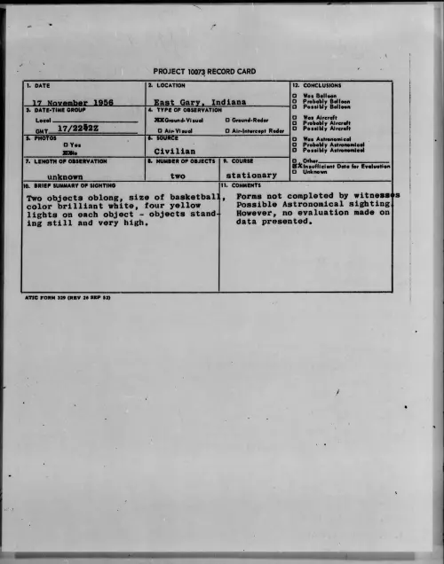 First page of 1956.11 - 7074011 - East Gary, Indiana