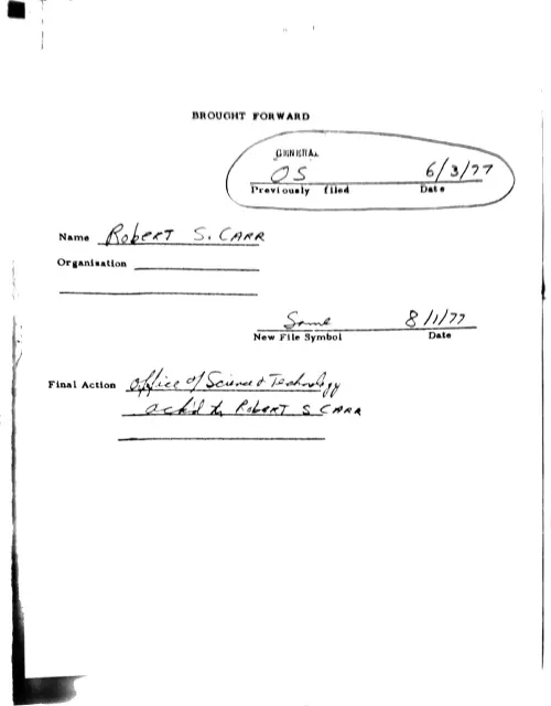 First page of Jimmy Carter Robert Spenser Carr