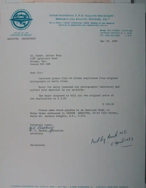 First page of Wilbert Smith Archives Files Box 1130 21 1130-21-p252