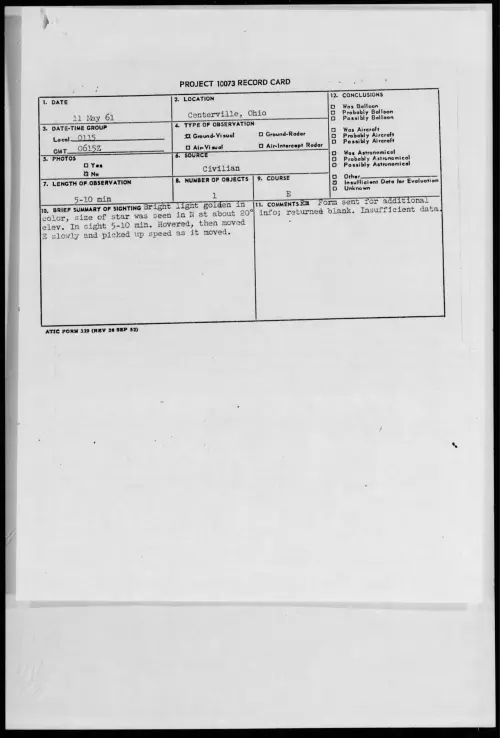 First page of 1961.05 - 8682743 - Centerville, Ohio