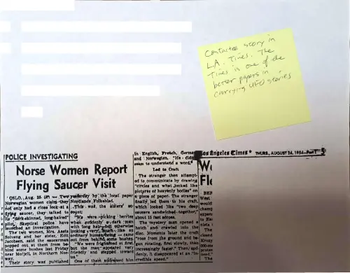 First page of Saucer articles