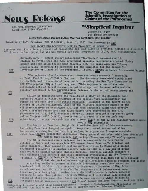 First page of Wilbert Smith Archives Files Box 1131 02 1131-02-p139