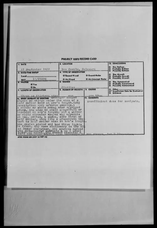 First page of 1956.09 - 7070940 - New Castle, Delaware