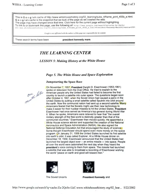 First page of Eisenhower Dr. Fred Singer 2