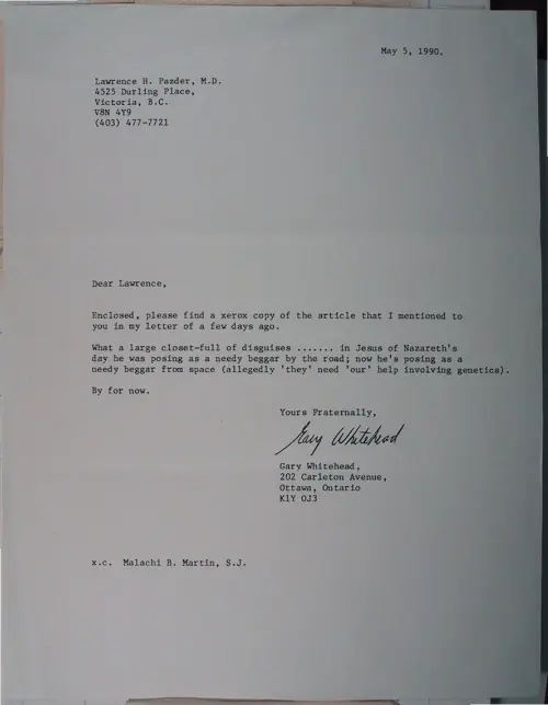 First page of Wilbert Smith Archives Files Box 1131 03 1131-03-p151
