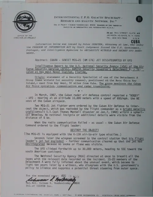 First page of Wilbert Smith Archives Files Box 1130 21 1130-21-p095