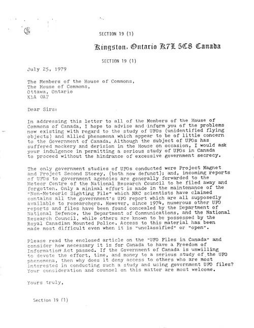 First page of Canadian Givernment Documents 5