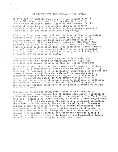 First page of Harold Sherman Harold Sherman 1