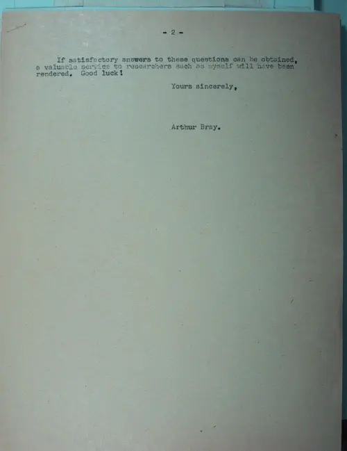 First page of Wilbert Smith Archives Files Box 1130 19 1130-19-p002