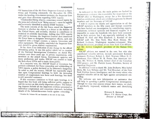 First page of Eisenhower Donald Keyhoe 2