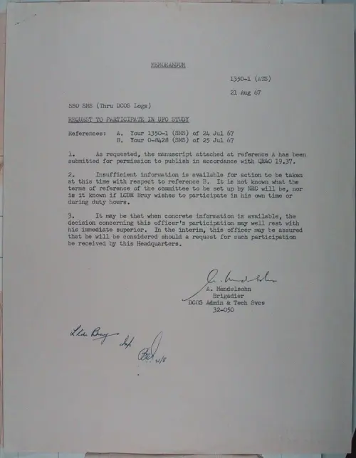 First page of Wilbert Smith Archives Files Box 1131 06 1131-06-p070