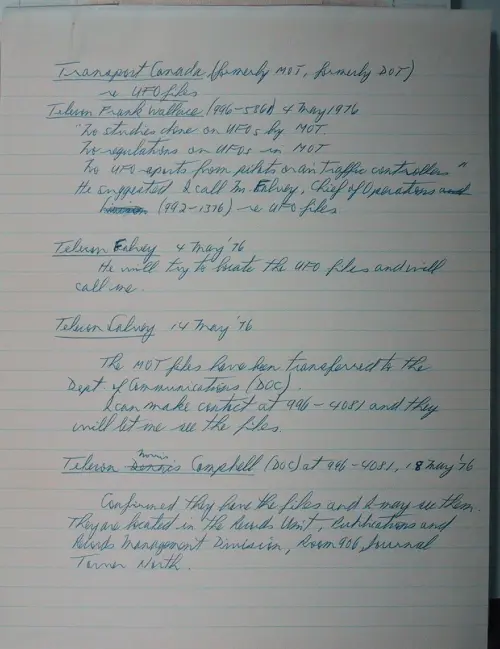 First page of Wilbert Smith Archives Files Box 1130 18 1130-18-p046