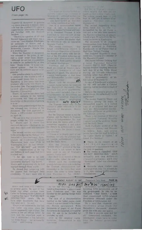 First page of Wilbert Smith Archives Files Box 1131 02 1131-02-p151