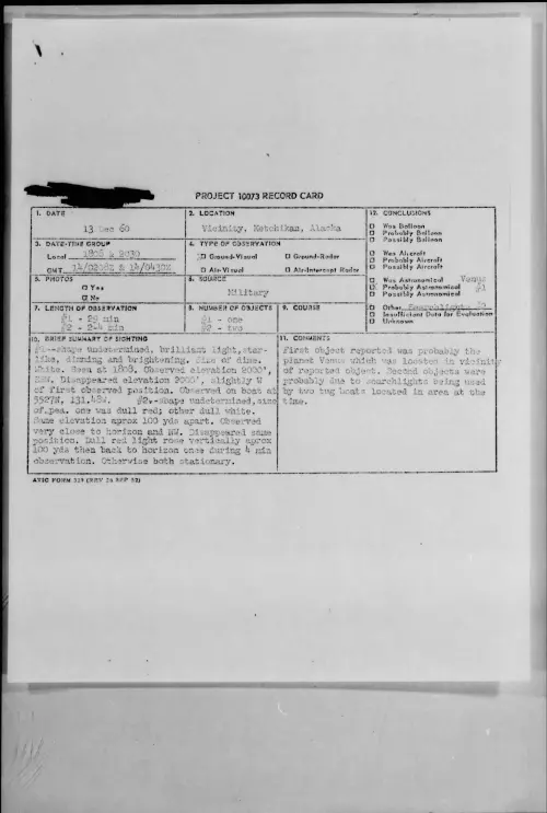 First page of 1960.12 - 8607487 - Vicinity, Ketchikan, Alaska