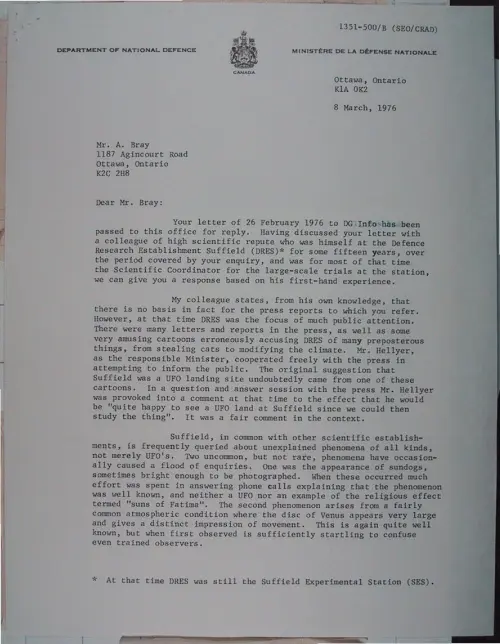 First page of Wilbert Smith Archives Files Box 1131 15 1131-15-p016