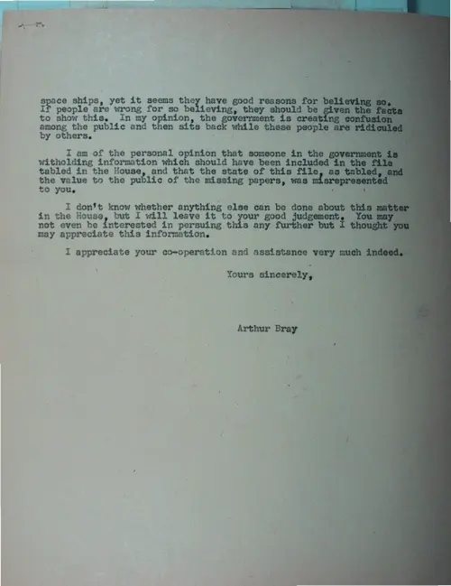 First page of Wilbert Smith Archives Files Box 1130 19 1130-19-p009